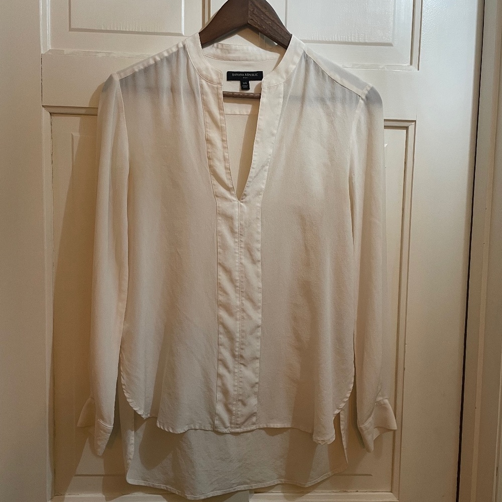 XS silk sheer top